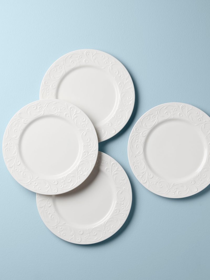 Opal Innocence Carved 4-Piece Dinner Plate Set